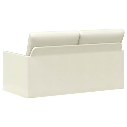 2 Seater Sofa Cream 150 x 81 x 82 cm Corduroy Fabric
