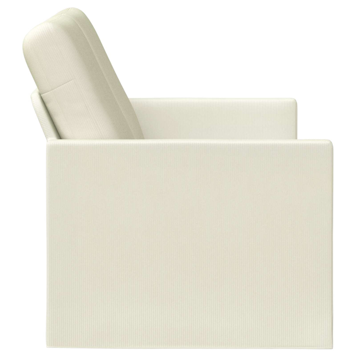 2 Seater Sofa Cream 150 x 81 x 82 cm Corduroy Fabric