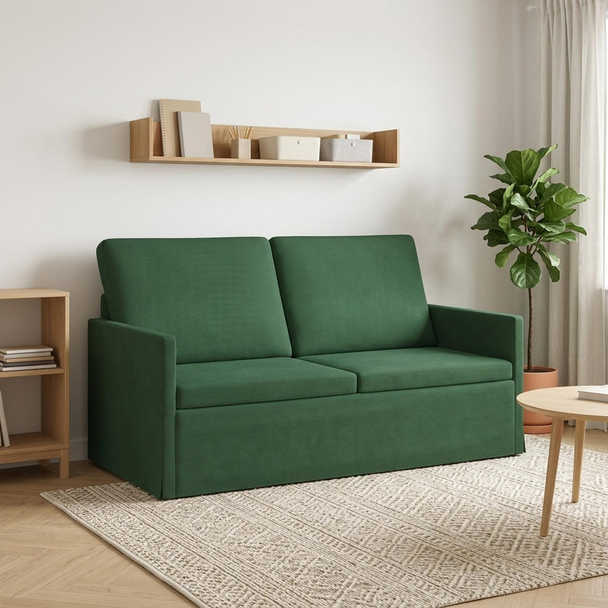 2 Seater Sofa Jungle Green 150 x 81 x 82 cm Corduroy Fabric