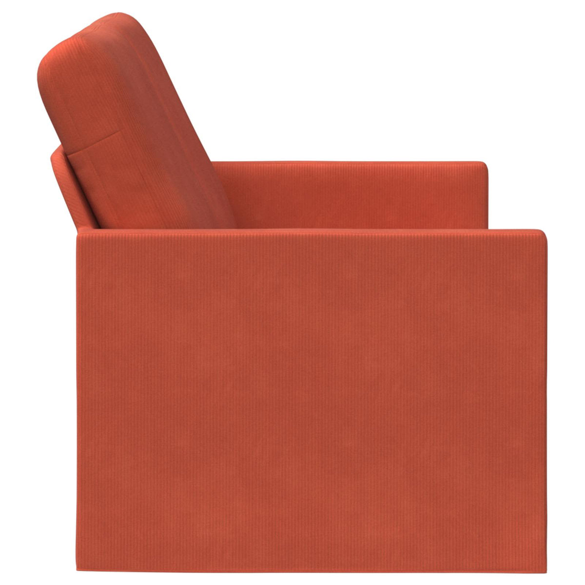 2 Seater Sofa Red Orange 150 x 81 x 82 cm Corduroy Fabric