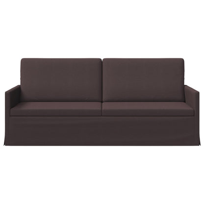 3 Seater Sofa Dark Brown 190 x 81 x 82 cm Fabric