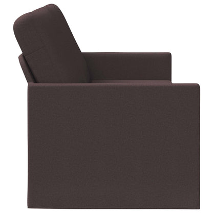 3 Seater Sofa Dark Brown 190 x 81 x 82 cm Fabric