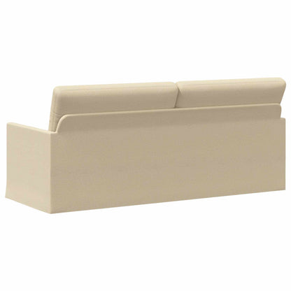 3 Seater Sofa Cream 190 x 81 x 82 cm Fabric