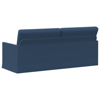 3 Seater Sofa Blue 190 x 81 x 82 cm Fabric