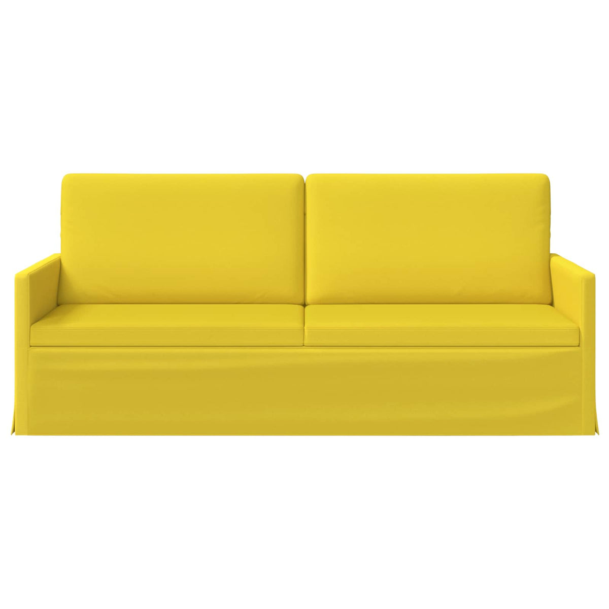 3 Seater Sofa Light Yellow 190 x 81 x 82 cm Fabric