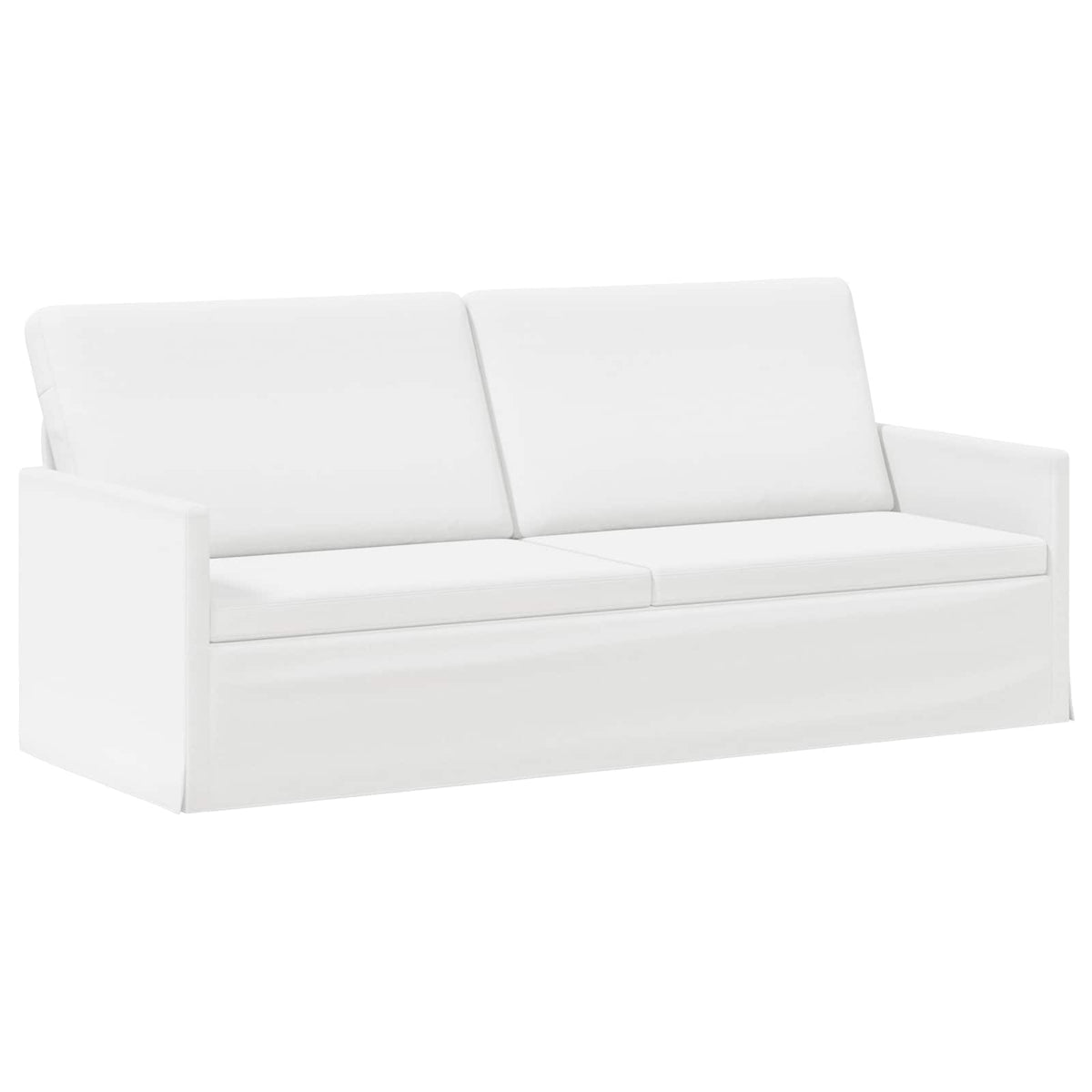 3 Seater Sofa White 190 x 81 x 82 cm Fabric