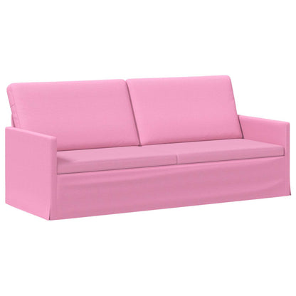 3 Seater Sofa Pink 190 x 81 x 82 cm Fabric