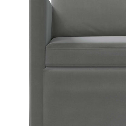 3 Seater Sofa Dark Grey 190 x 81 x 82 cm Velvet