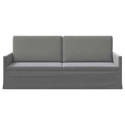 3 Seater Sofa Dark Grey 190 x 81 x 82 cm Velvet