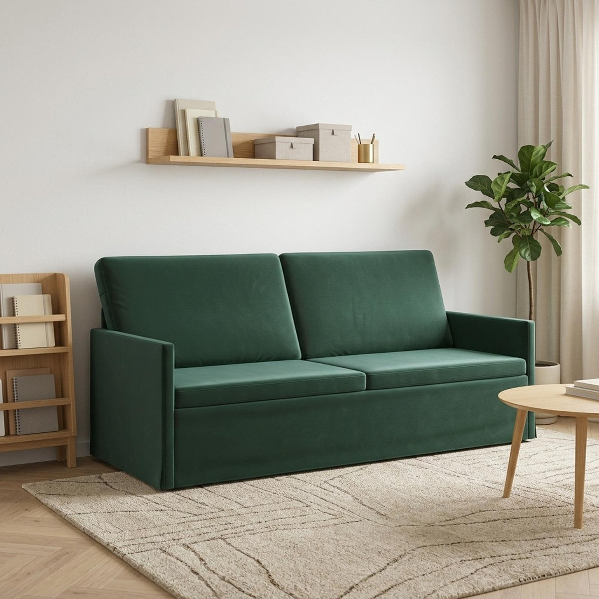 3 Seater Sofa Dark Green 190 x 81 x 82 cm Velvet