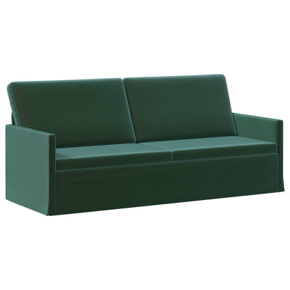 3 Seater Sofa Dark Green 190 x 81 x 82 cm Velvet