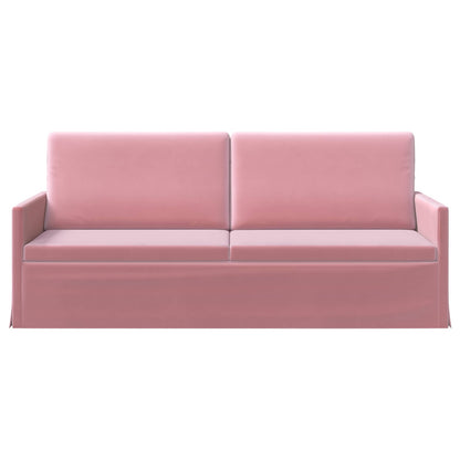 3 Seater Sofa Pink 190 x 81 x 82 cm Velvet