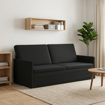 3 Seater Sofa Black 190 x 81 x 82 cm Velvet