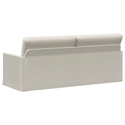 3 Seater Sofa Cream 190 x 81 x 82 cm Velvet