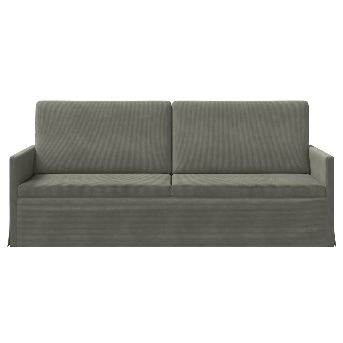 3 Seater Sofa Light Grey 190 x 81 x 82 cm Corduroy Fabric
