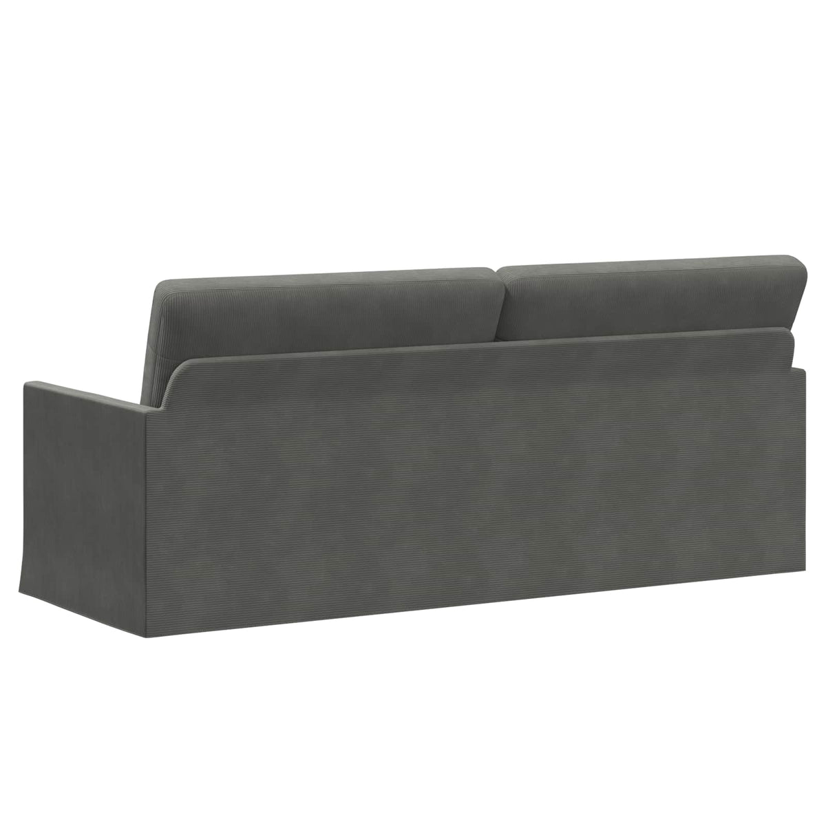 3 Seater Sofa Dark Grey 190 x 81 x 82 cm Corduroy Fabric