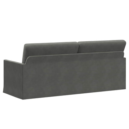 3 Seater Sofa Dark Grey 190 x 81 x 82 cm Corduroy Fabric