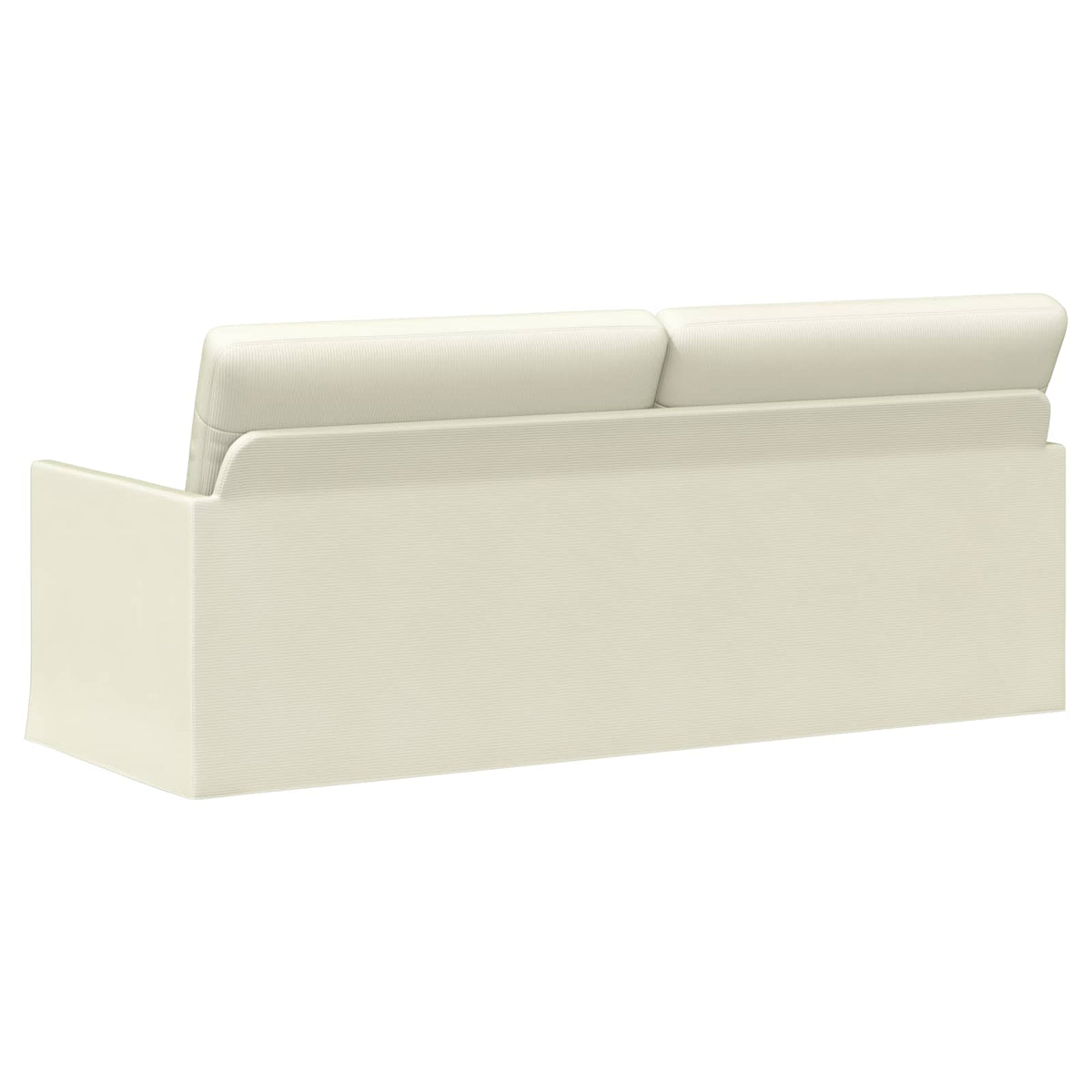 3 Seater Sofa Cream 190 x 81 x 82 cm Corduroy Fabric
