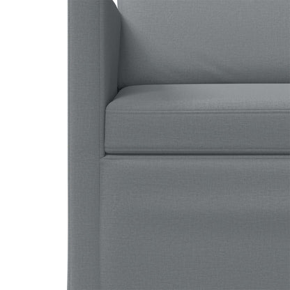 3 Seater Sofa Light Grey 220 x 81 x 82 cm Fabric