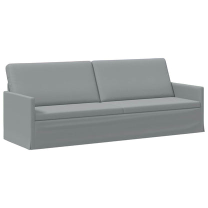 3 Seater Sofa Light Grey 220 x 81 x 82 cm Fabric