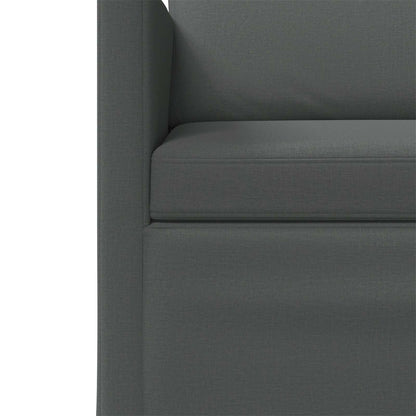 3 Seater Sofa Dark Grey 220 x 81 x 82 cm Fabric