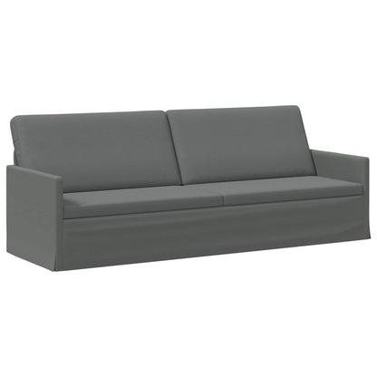 3 Seater Sofa Dark Grey 220 x 81 x 82 cm Fabric