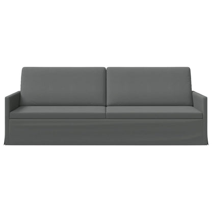 3 Seater Sofa Dark Grey 220 x 81 x 82 cm Fabric