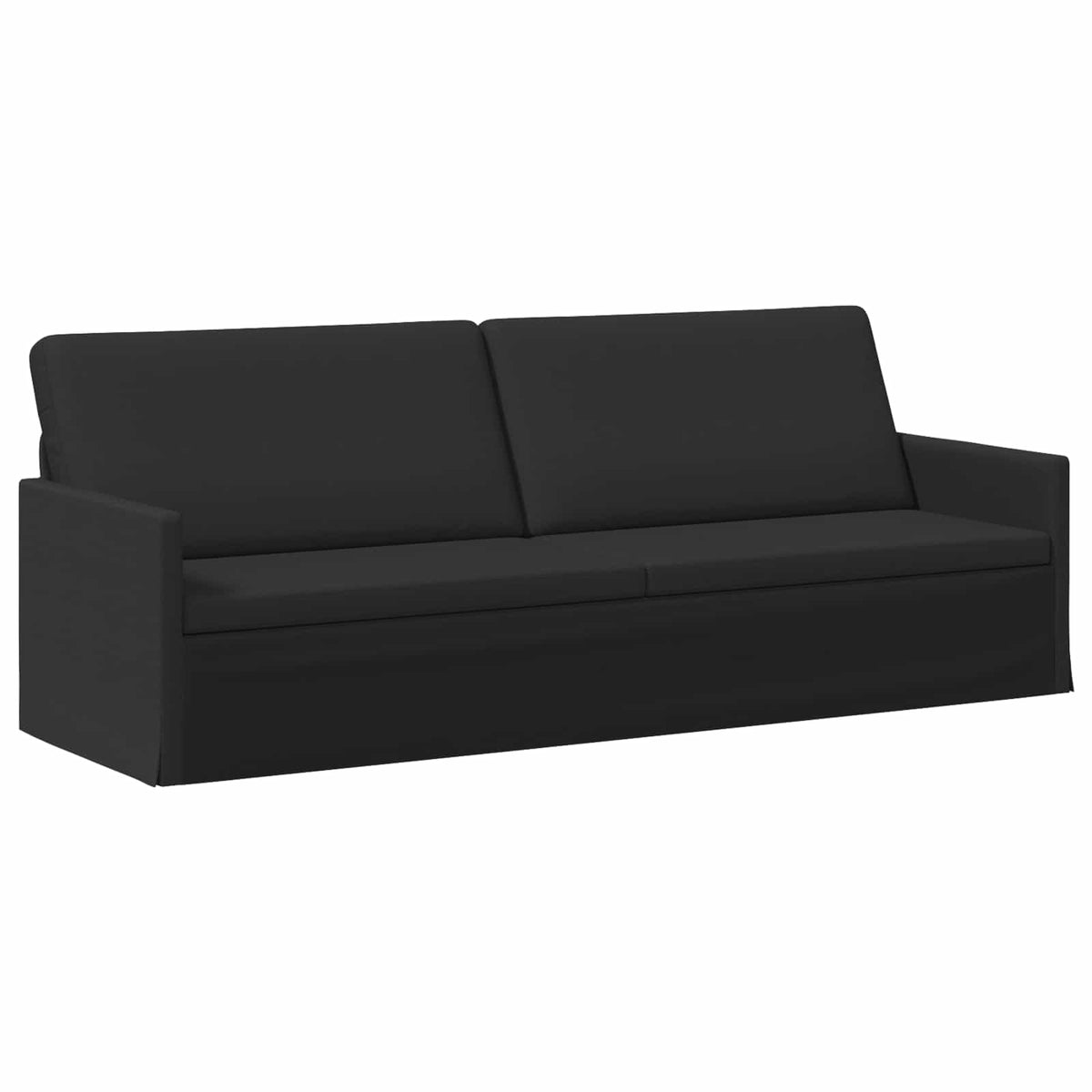 3 Seater Sofa Black 220 x 81 x 82 cm Fabric