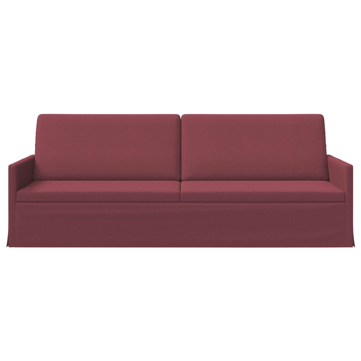 3 Seater Sofa Wine Red 220 x 81 x 82 cm Fabric