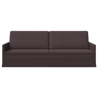 3 Seater Sofa Dark Brown 220 x 81 x 82 cm Fabric