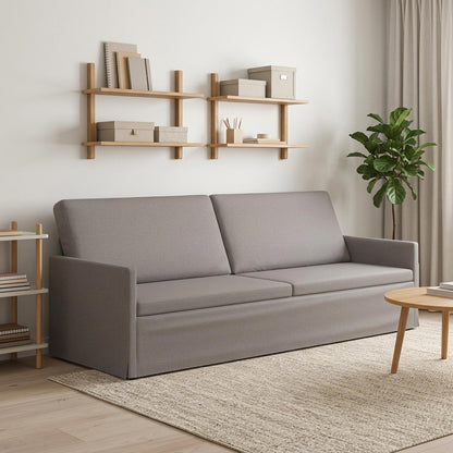 3 Seater Sofa Taupe 220 x 81 x 82 cm Fabric
