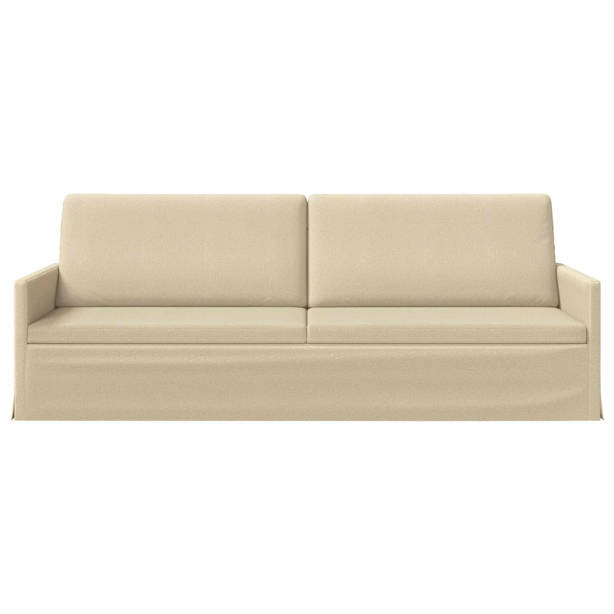 3 Seater Sofa Cream 220 x 81 x 82 cm Fabric