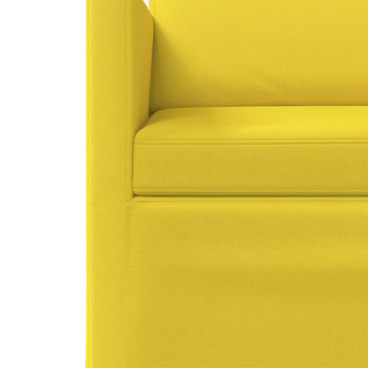 3 Seater Sofa Light Yellow 220 x 81 x 82 cm Fabric