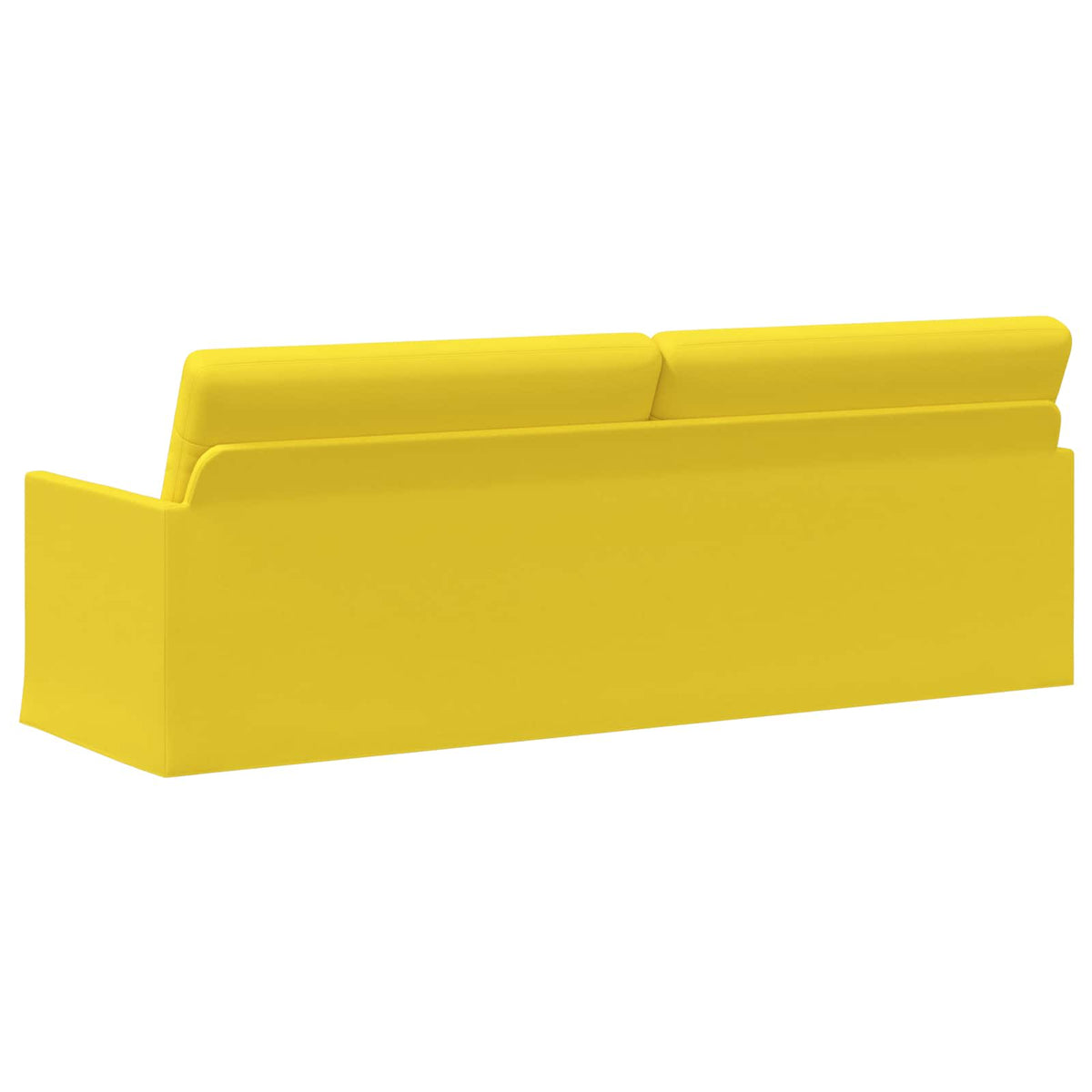 3 Seater Sofa Light Yellow 220 x 81 x 82 cm Fabric