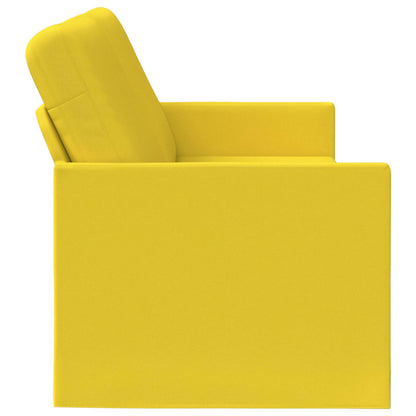 3 Seater Sofa Light Yellow 220 x 81 x 82 cm Fabric