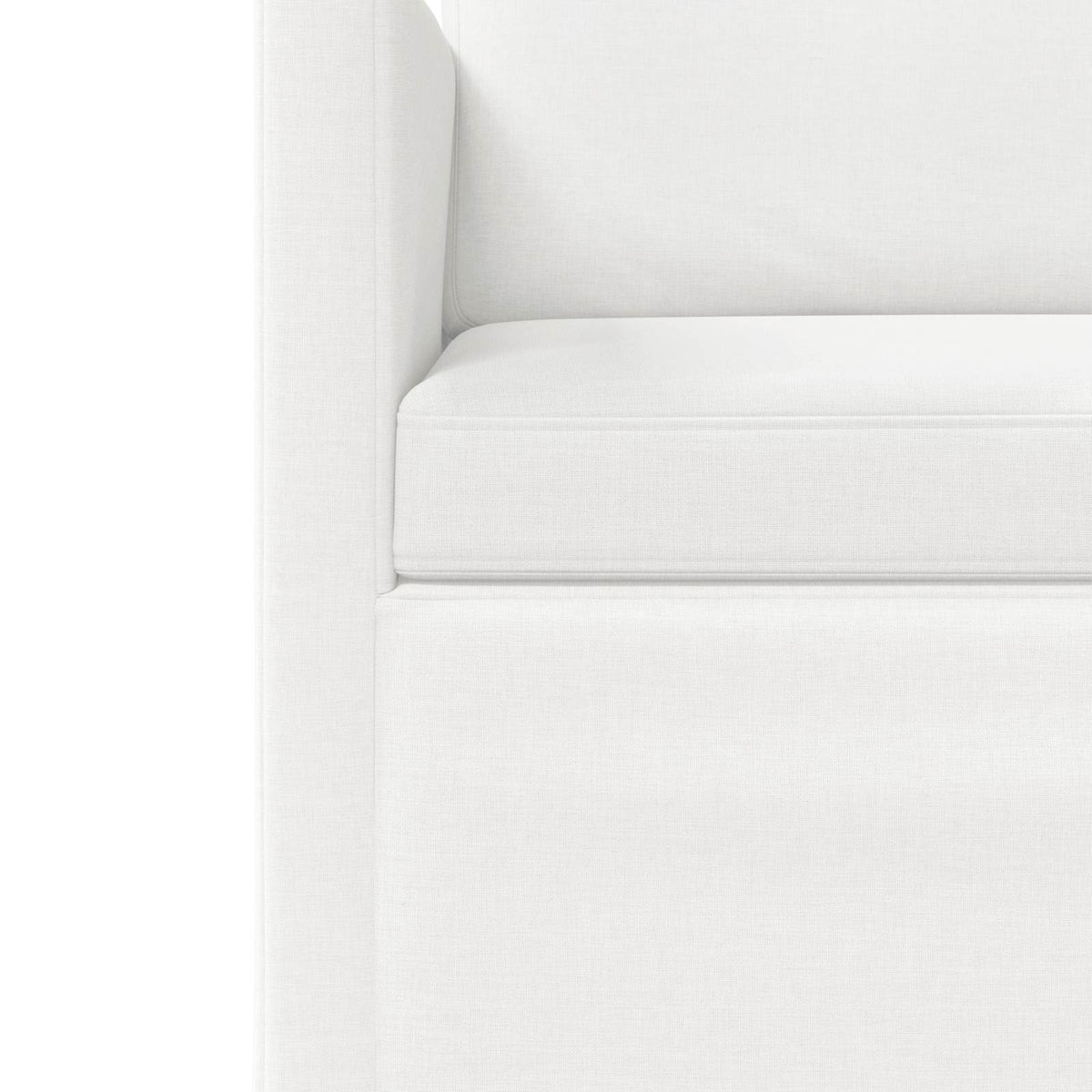 3 Seater Sofa White 220 x 81 x 82 cm Fabric