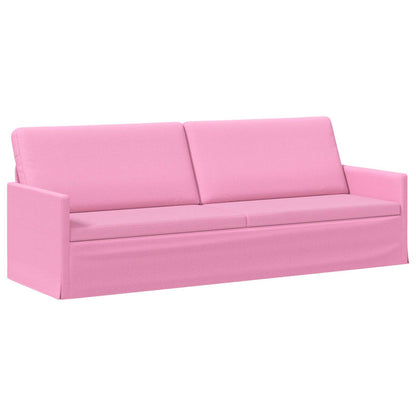 3 Seater Sofa Pink 220 x 81 x 82 cm Fabric