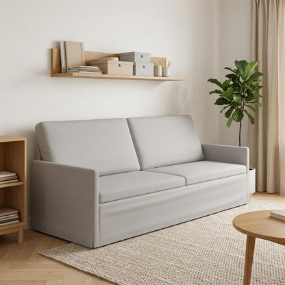 3 Seater Sofa Cloud Grey 220 x 81 x 82 cm Fabric
