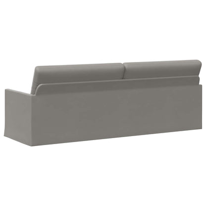3 Seater Sofa Light Grey 220 x 81 x 82 cm Velvet