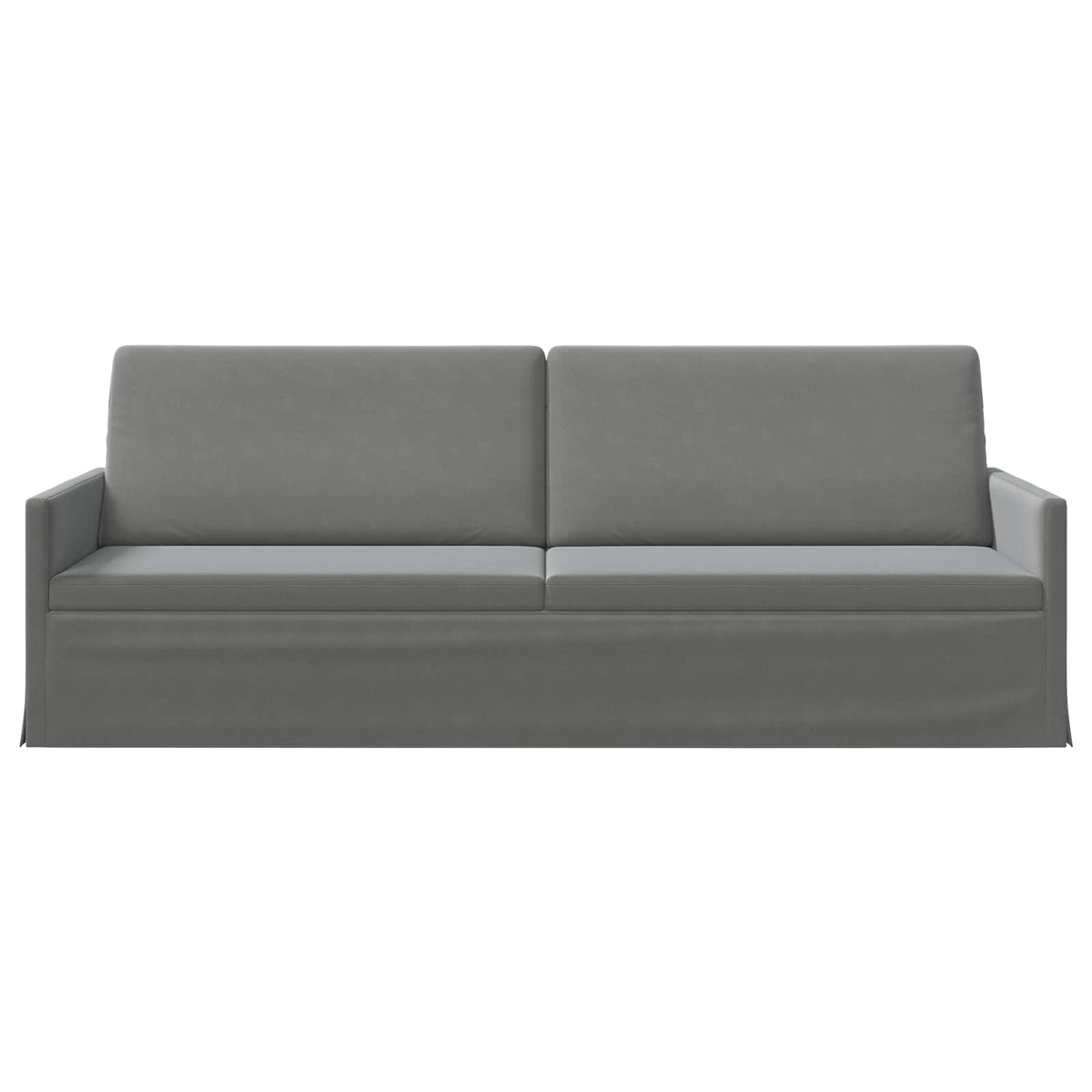 3 Seater Sofa Dark Grey 220 x 81 x 82 cm Velvet