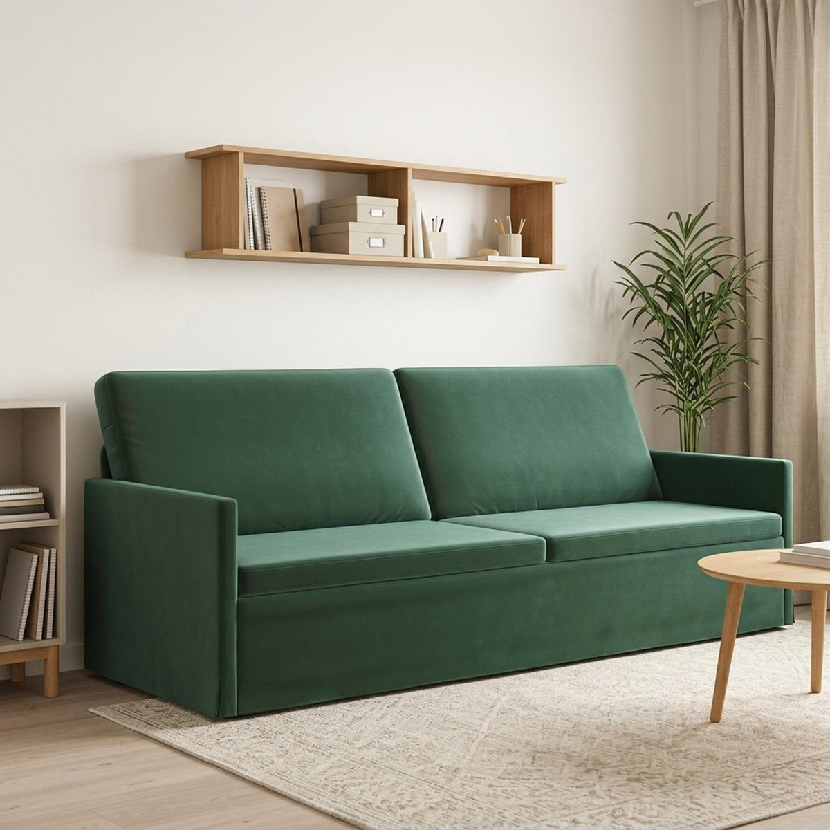 3 Seater Sofa Dark Green 220 x 81 x 82 cm Velvet