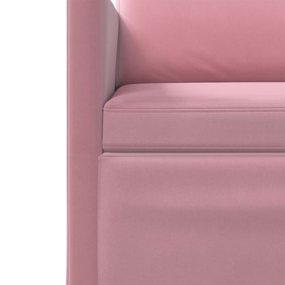 3 Seater Sofa Pink 220 x 81 x 82 cm Velvet