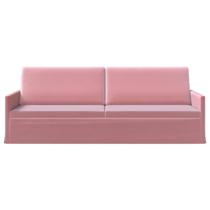 3 Seater Sofa Pink 220 x 81 x 82 cm Velvet
