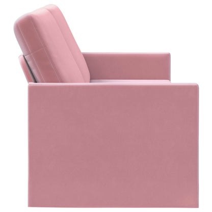3 Seater Sofa Pink 220 x 81 x 82 cm Velvet