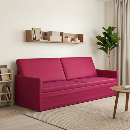 3 Seater Sofa Wine Red 220 x 81 x 82 cm Velvet
