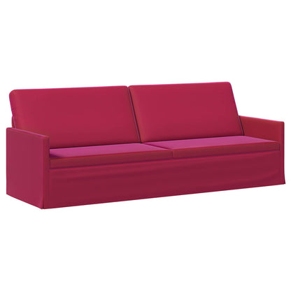 3 Seater Sofa Wine Red 220 x 81 x 82 cm Velvet
