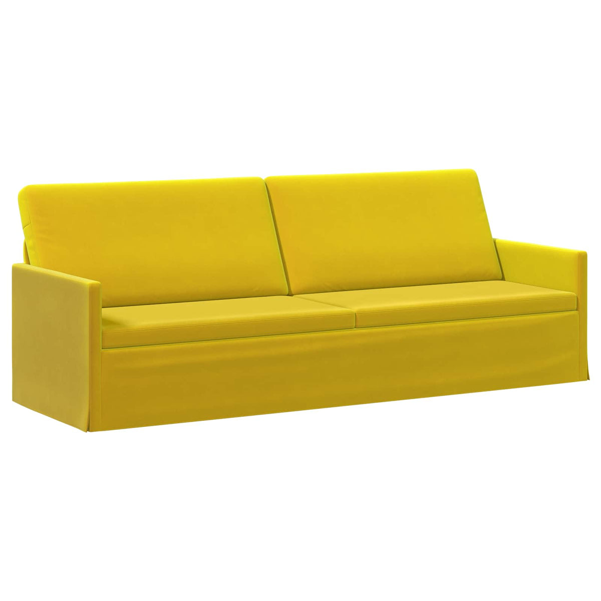 3 Seater Sofa Yellow 220 x 81 x 82 cm Velvet