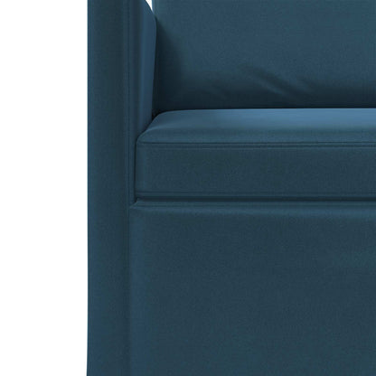 3 Seater Sofa Blue 220 x 81 x 82 cm Velvet