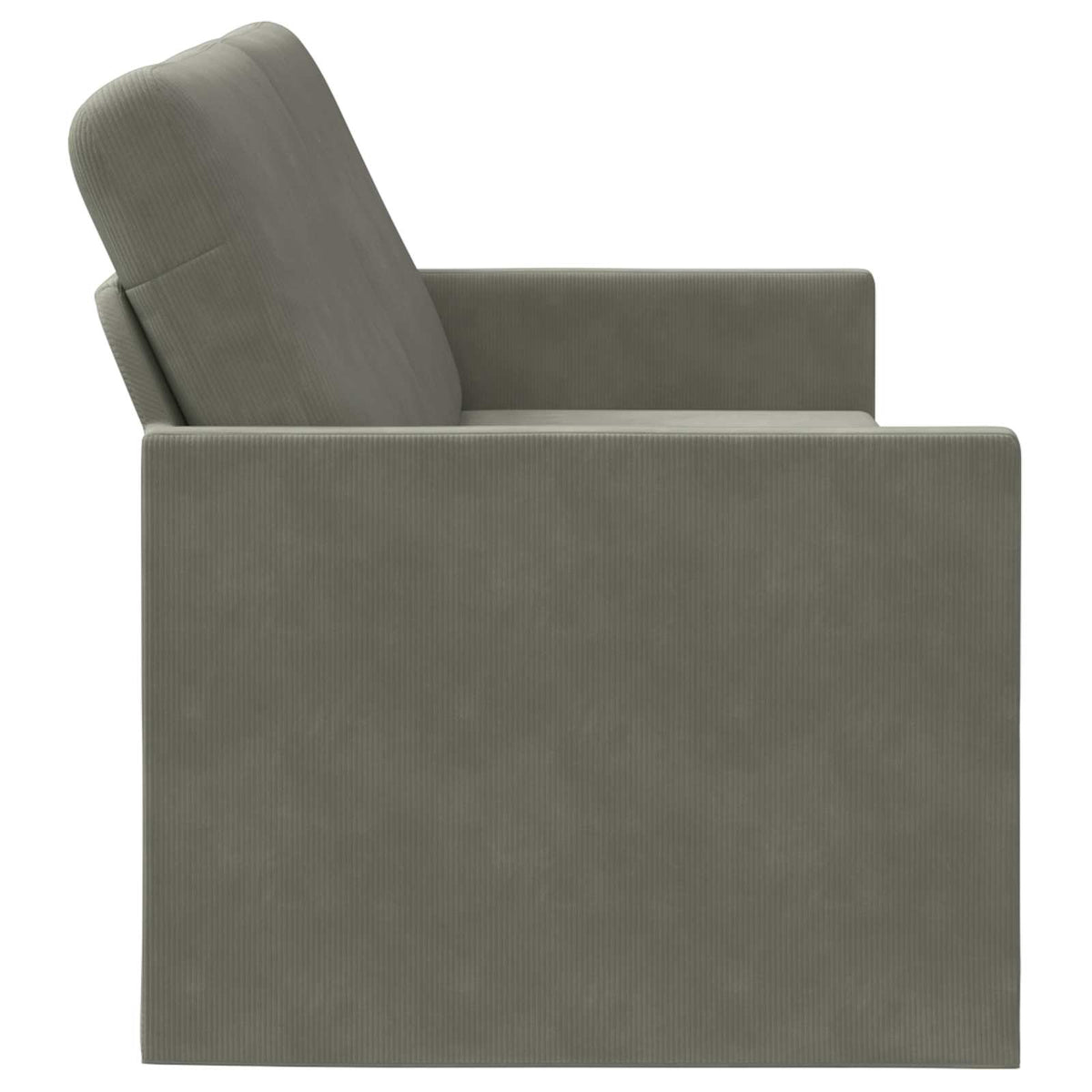 3 Seater Sofa Light Grey 220 x 81 x 82 cm Corduroy Fabric