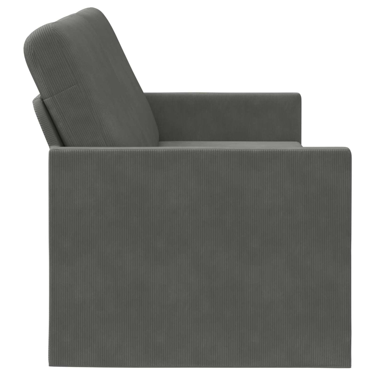 3 Seater Sofa Dark Grey 220 x 81 x 82 cm Corduroy Fabric